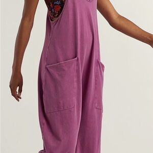 NWT Free People Hot Shot Onesie by FP Movement - Mulberry sold out color